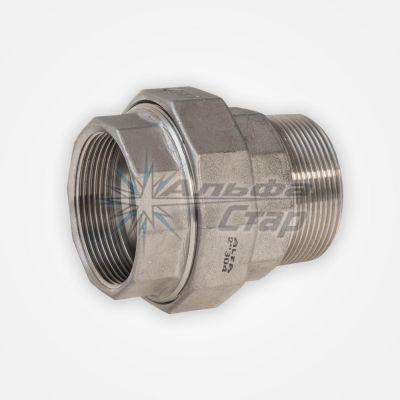 Американка нр/вр c прокладкой PTFE (AISI 304, Размер:1-1/2")